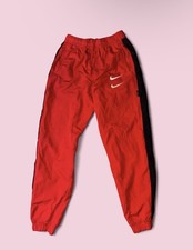 Nike double swoosh red  black track pants size S   nike streetwear