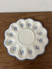 Pfaltzgraff  Pottery Springwood Cloverhill Deviled Egg Serving Tray Plate