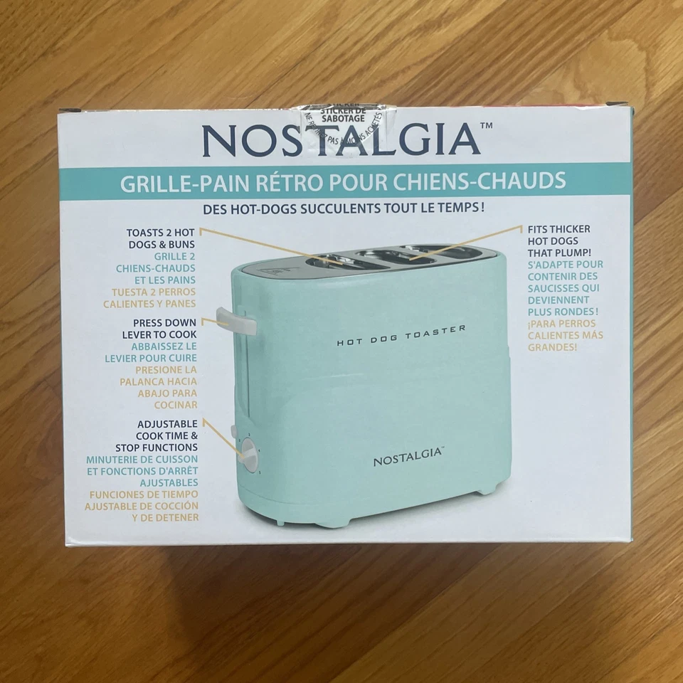 Nostalgia Pop Up Hot Dog Toaster, 2 Dog & Bun, Aqua - Image 3 of 4