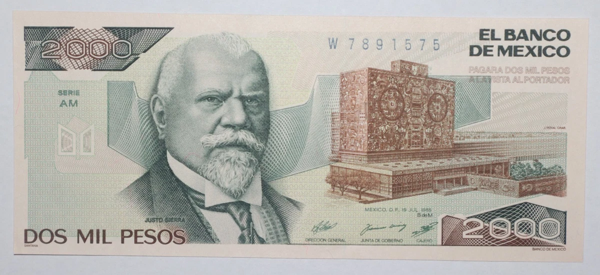 Uncirculated 2000 Mexican Paper Money for sale | eBay