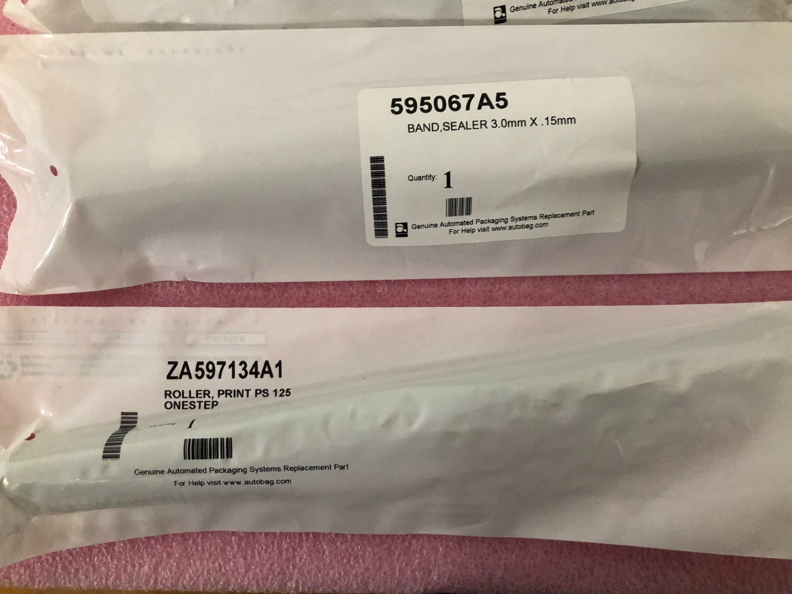 Sealed Air PS125 Autobag replacement parts ZA597038A2KIT INCOMPLETE