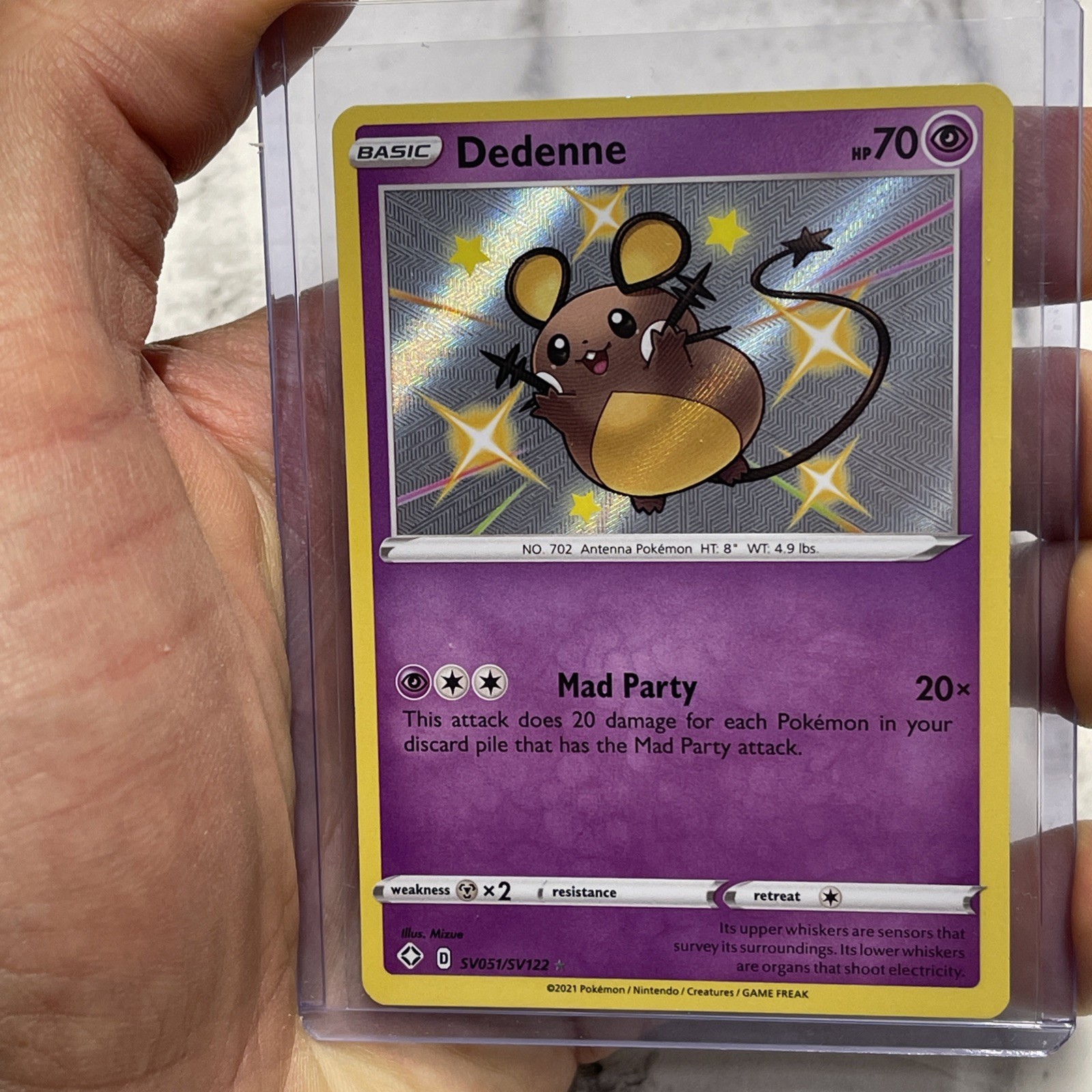 Dedenne SV051/SV122 Shining Fates: Shiny Vault Holo Pokemon TCG - NM Nintendo