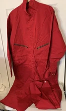 Vtg RED KAP Mens Sz XL Coverall Regular Red Zipper Pockets Maintenance Mechanic