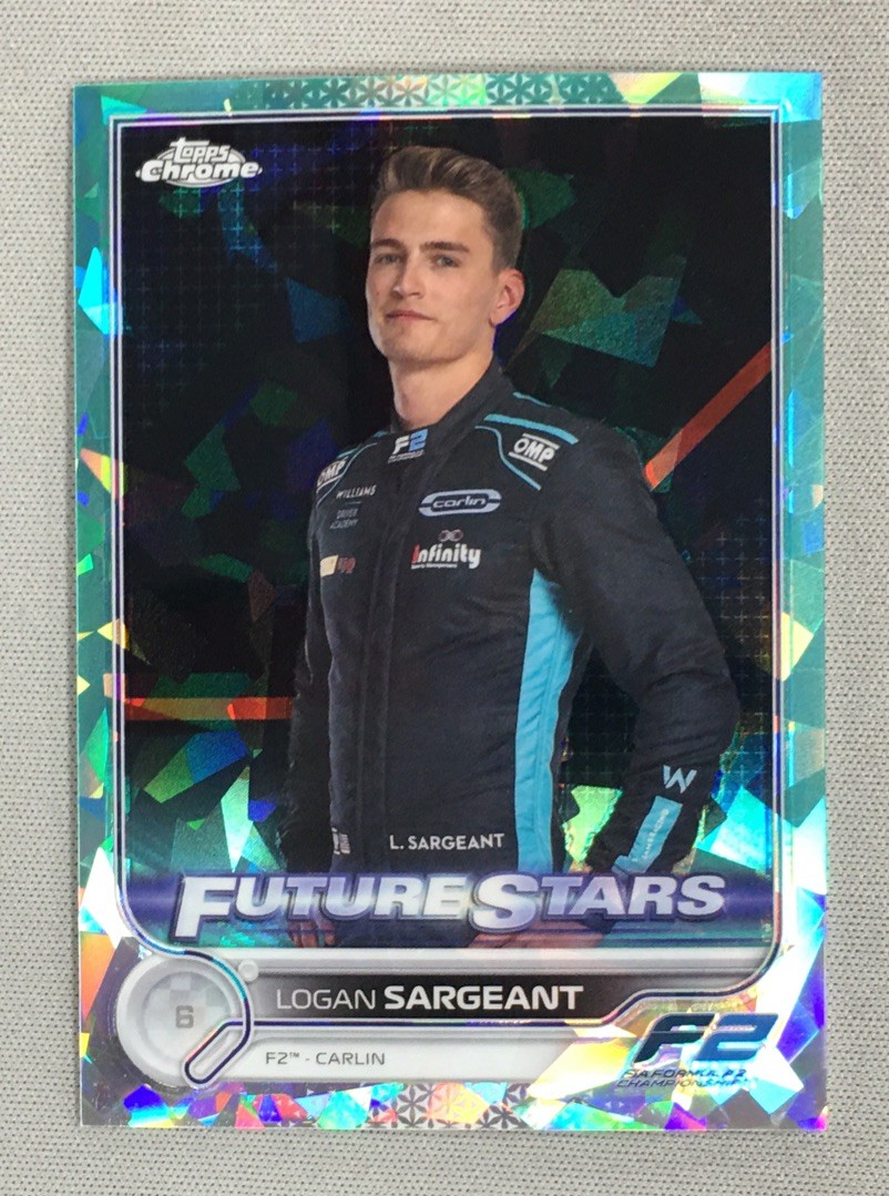 Logan Sargeant 2022 Topps Chrome Sapphire Formula F1 Future Stars Aqua /99