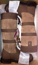 Size 9 Slim - Dublin River Boots IV Chocolate Leather Equestrian Waterproof NEW