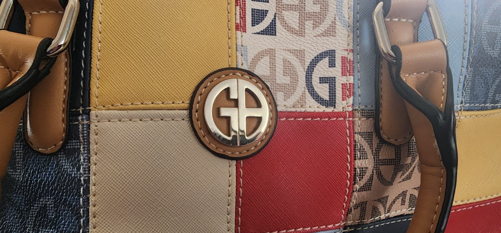 Giani Bernini Women's Patchwork Shoulders Handbag… - image 3