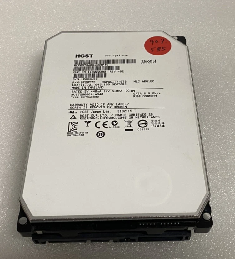 HGST 6TB 内蔵型ハードディスクドライブ HGST Internal Hard Disk Drives 6 TB Storage Capacity for sale | eBay