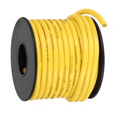12 AWG Flexible Silicone Wire 9m/30ft, Tinned Copper Electrical Wire, Yellow