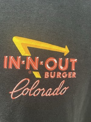 In N Out Burger Colorado T-Shirt Mens 2XL Black Colorado Scenic Carl Bork 2020