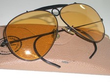 1970's VINTAGE B L RAY-BAN ALL-WEATHER BLACK AMBERMATIC SHOOTING SUNGLASSES