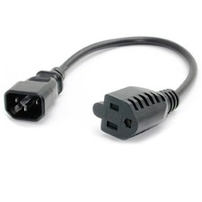 ProX XC-PEIEC 1' 18 AWG Edison Female to IEC Male Power Adapter Cord