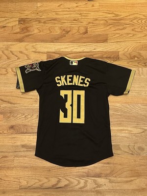 Paul Skenes #30 Pittsburg Pirates Black City Jersey Stitched YOUTH MEDIUM Jersey