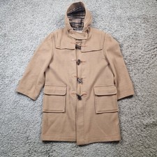 Aquascutum Mantel Damen 12 braun camel Wolle Dufflejacke House Check Futter