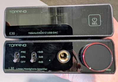 Topping E30 DAC & L30 Headphone Amp Stack - READ DESCRIPTION - Parts or Repair