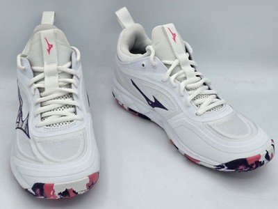 Mizuno Women's Wave Luminous 2 Shoes White/Pink/Purple - Sz 6 M