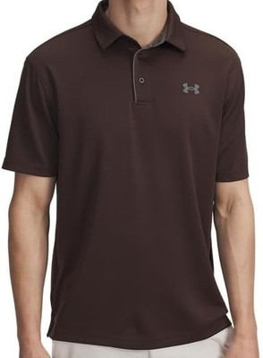 Under Armour Tech textured golf polo shirt NWT mens L large kona brown