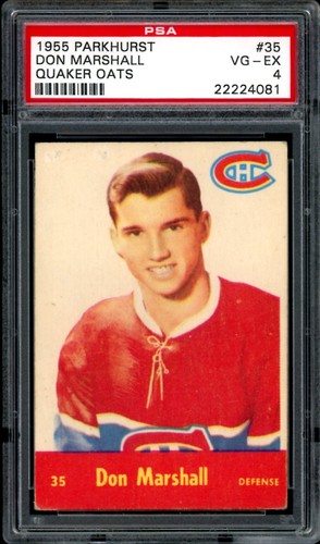 Don Marshall #35 1955 Parkhurst Quaker Oats card