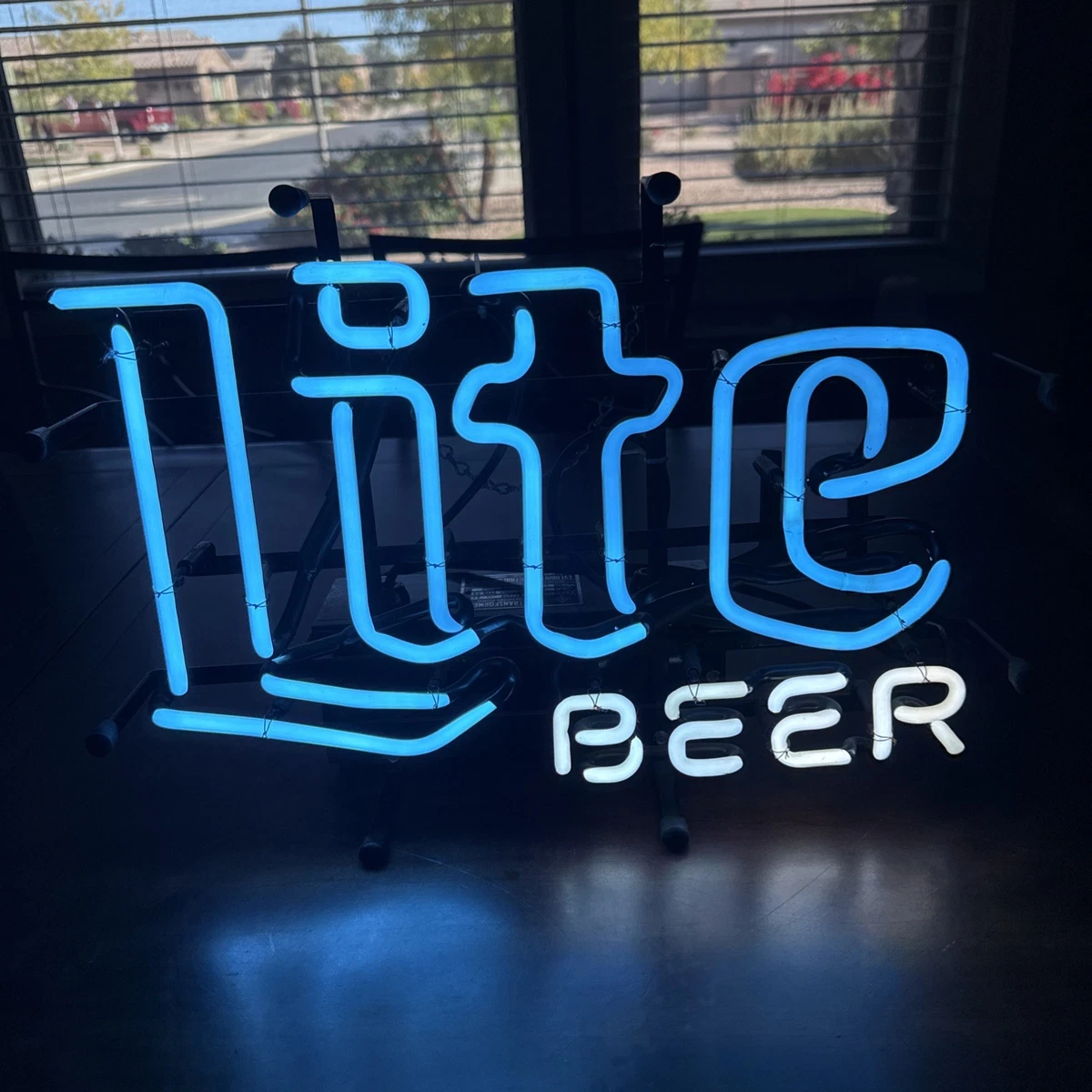 Miller Light Neon Beer Sign In Collectible Miller Signs & Tins for