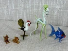 Vintage Art Glass Animal Figurines Lot 5 Murano Style Mini 017-2