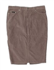 DOLCE & GABBANA Womens Corduroy Skirt IT 44 Medium W32 Grey Cotton BQ03