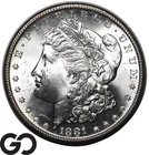 1881-S Morgan Silver Dollar Coin, Blast White Lustrous PQ Solid Gem BU++ Blazer!