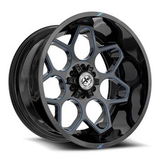 Xf Off-road Xf-233 5x1275x139.7 20x9 12 Gloss Black Blue Milled Wheel Rim Xf Off-road Xf-233 5x1275x139.7 20x9 12 Gloss Black Blue Milled Wheel Rim