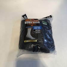 Fruit of the Loom Men's 10 Pack Everyday Work Crew Socks Black Size 6-12