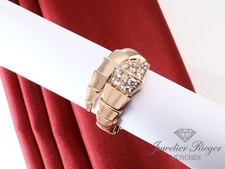 Bulgari Ring Serpenti Viper Rosegold 750 Diamanten Brillanten Gr M Gold