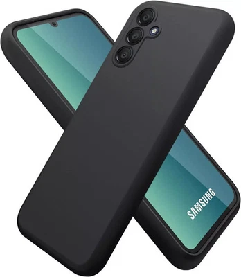 Pour SAMSUNG Galaxy A15 5G Coque arrière Gel Silicone NOIR + 2 Verres Trempé