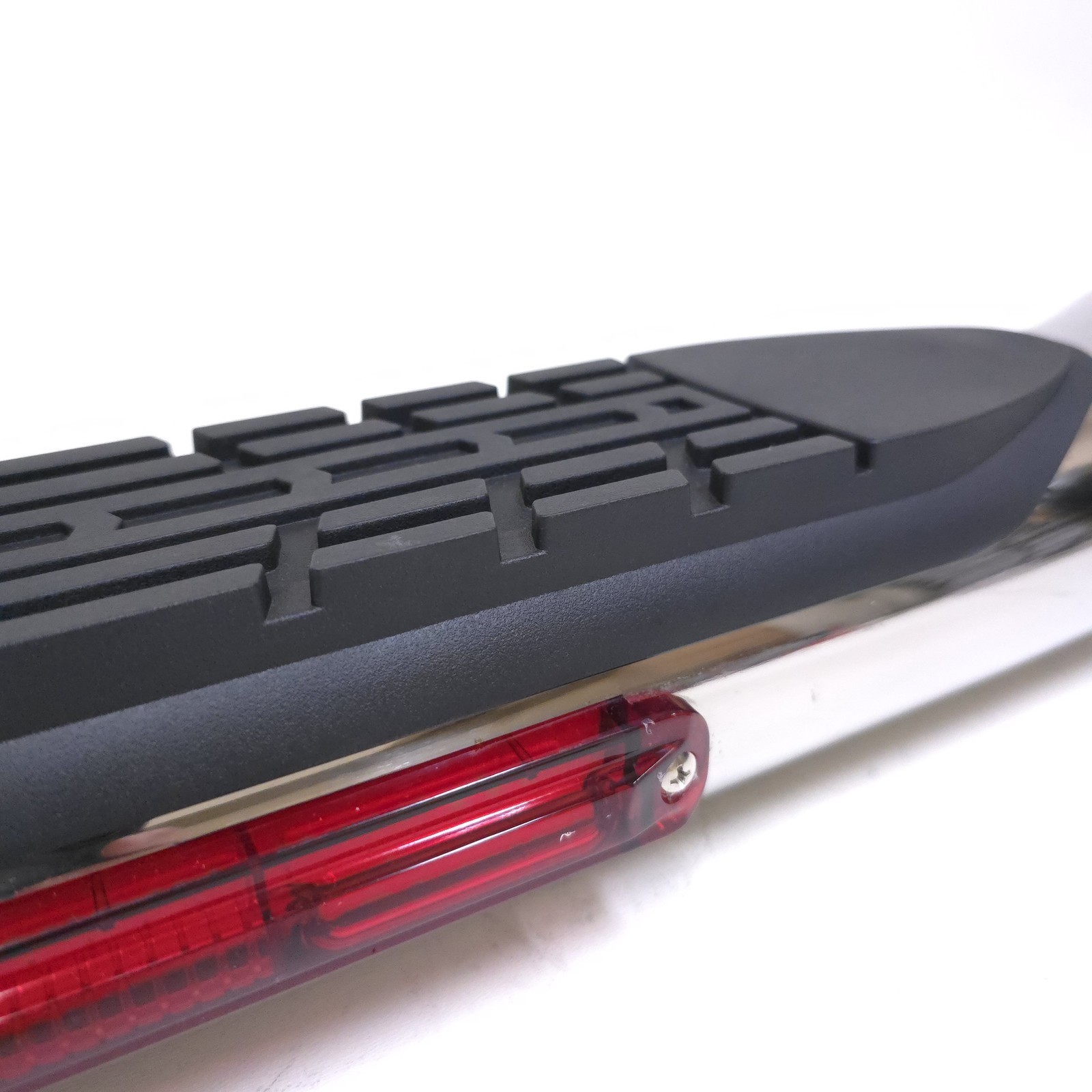 Chrome Tow Hitch Step Bar Guard Fit 2" Receiver 36" Curved Brake Spot Lights LED