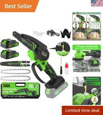 Lightweight 8-Inch Cordless Chainsaw with Auto Oiler - Perfect for Home & Garden