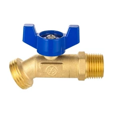 1/4-Turn Outdoor Spigot, Sillcock Hose Bibb Valve 1/2" NPT Inlet ×3/4" GHT Th...