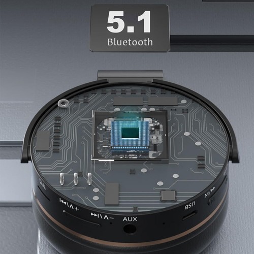 On Ear Kopfhörer Bluetooth 5.1 Kabellos Stereo Bass Kopfhorer Kabellos Faltbare - Zdjęcie 5 z 14