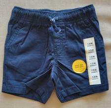 Cat and Jack Flexible Drawstring Boys Shorts Navy Blue Size: 12M Months - NWT