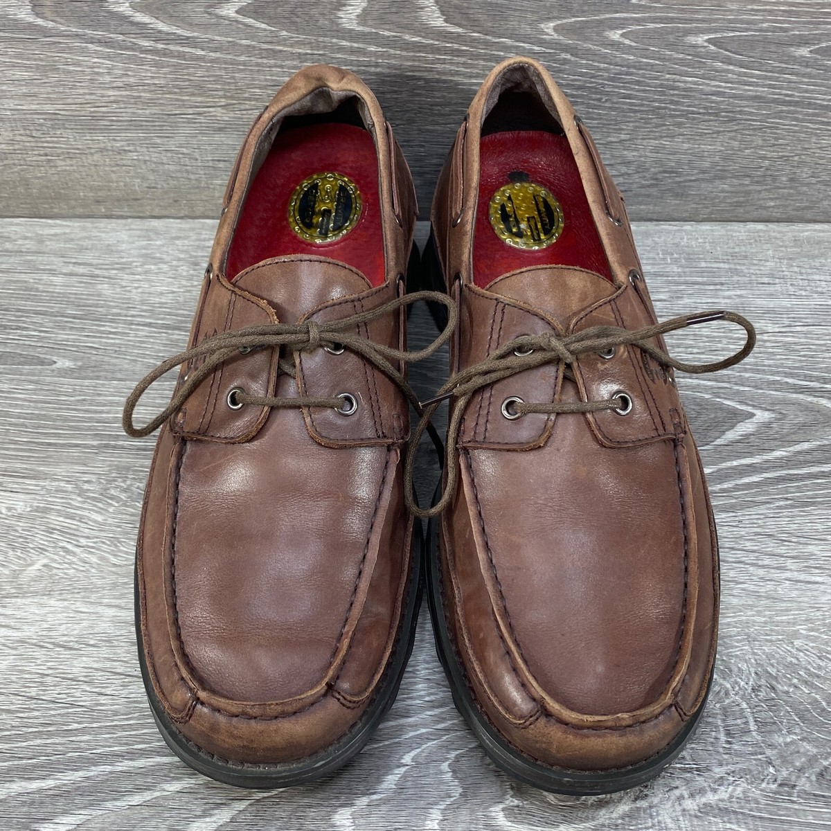 Gravity Defyer by AIW Mens Size 9.5 Brown Leather Lace Boat  display picture 1