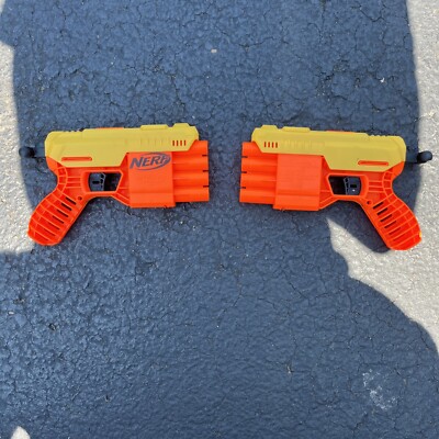 TWO Nerf Alpha Strike Elite Fang QS-4 Dart Guns  Tested Working Toys