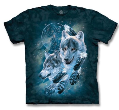 Dream Catcher Wolves Indian Blue Wolf Dreamcatcher T-Shirt Mountain Shirt M-3X