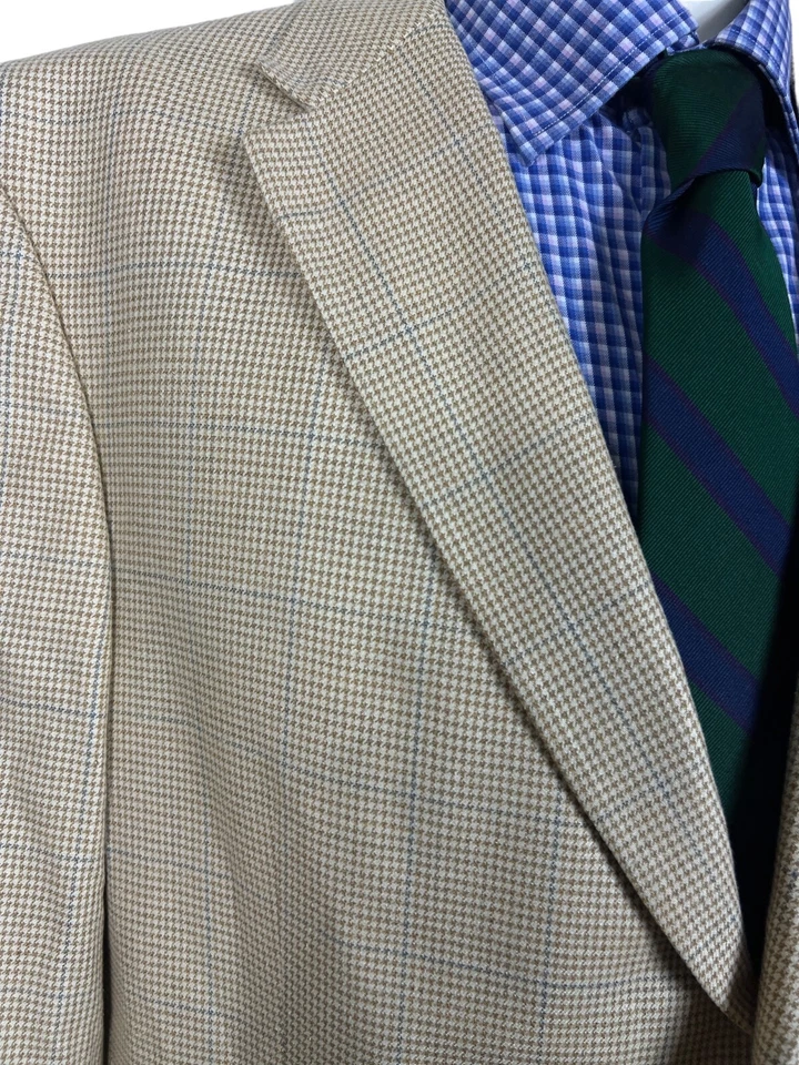 Chaqueta Abrigo Deportivo Austin Reed 2 Botones Pata de Gallo Lana Para Hombre 44R Bonita. Foto 3 de 4