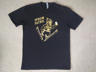 New Pfriem Patrol Pilsner Beer Tshirt Skiing Bear Hood River, Oregon Brewery Tee