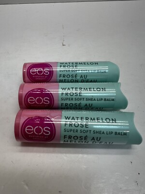 3- EOS Super Soft Shea Lip Balm Watermelon Frose Sealed