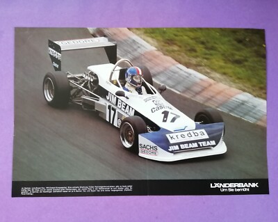 altes Poster Jo Gartner Formel Super V Lola Jim Beam Team Castrol Europapokal 78