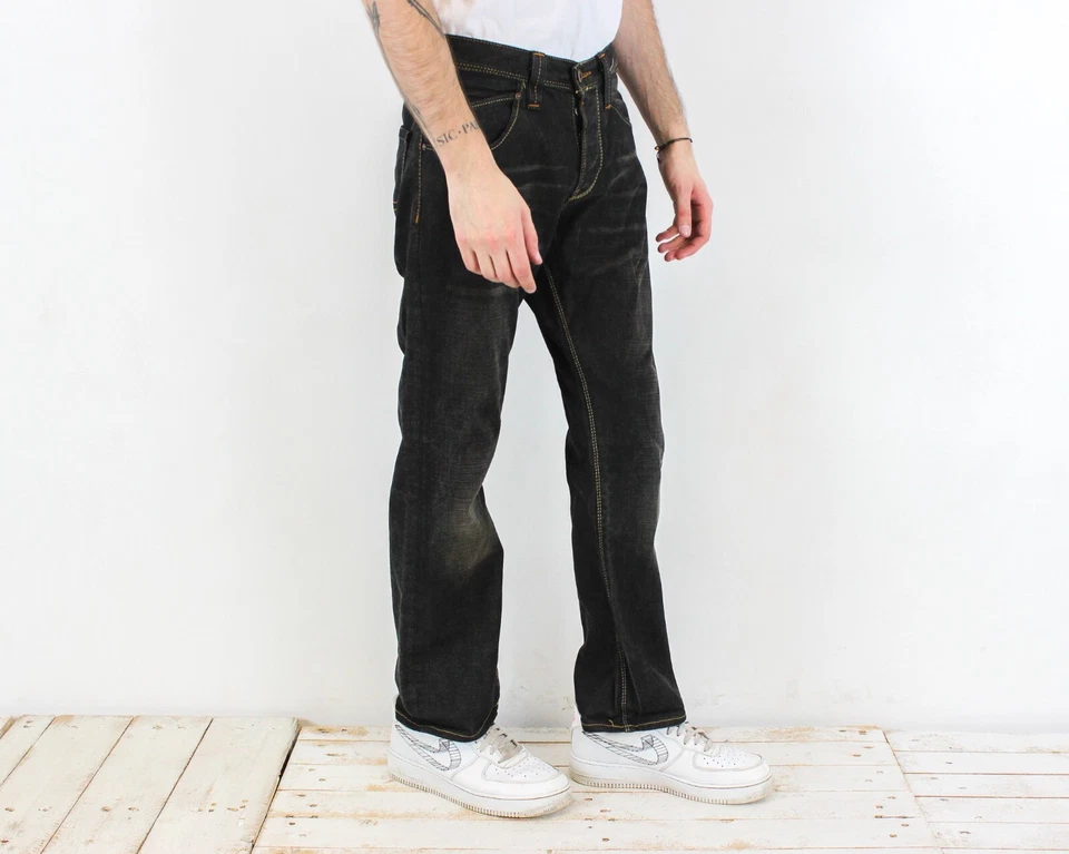 LEE Roscoe Mens W30 L32 Regular Fit Bootcut Raw Jeans Denim Pants Trousers VTG - Image 4 of 4