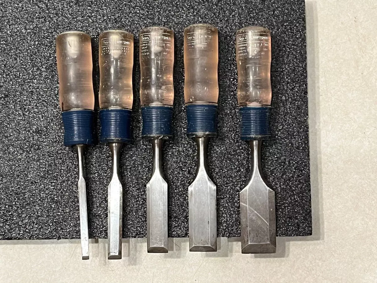 Vintage Craftsman 5 Piece Wood Chisel Set 1 4