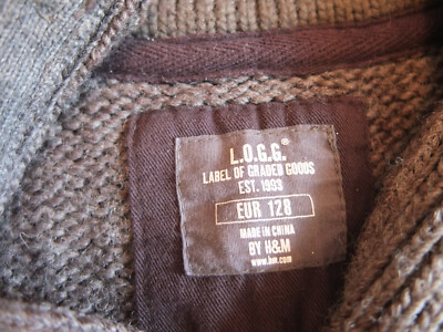 H&M cooler Troyer Wolle Pullover 128 TOP Grau