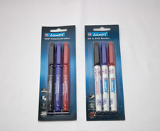 Luxor 6er oder 12er Pack, Schwarz Blau Rot, OHP & CD/DVD Marker Set, in OVP