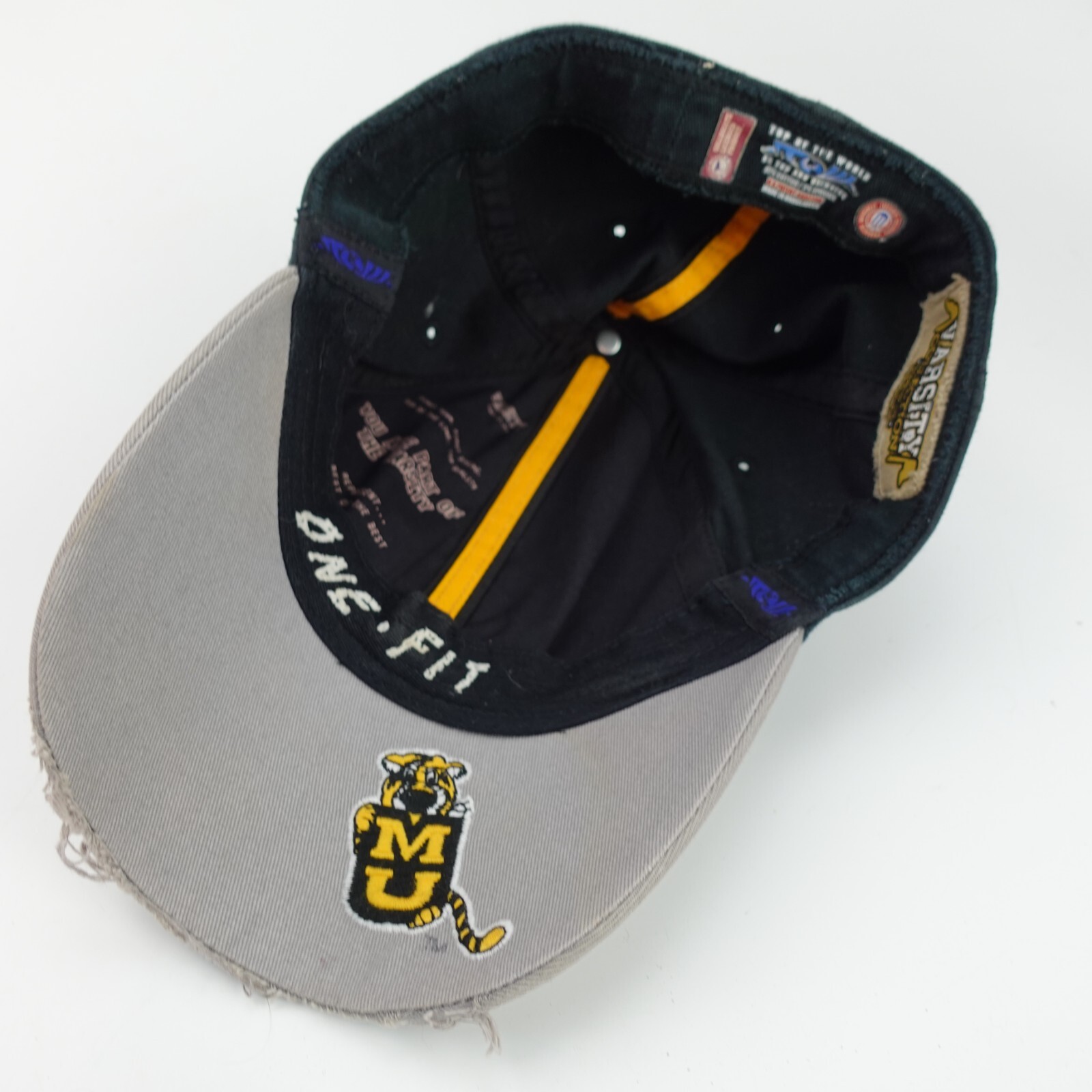 Missouri Tigers Mizzou Distressed Ball Cap Hat Fitted One Size Baseball