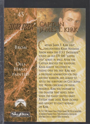 Star Trek Master Series #45 Captain James T. Kirk 1994 - Picture 2 of 2