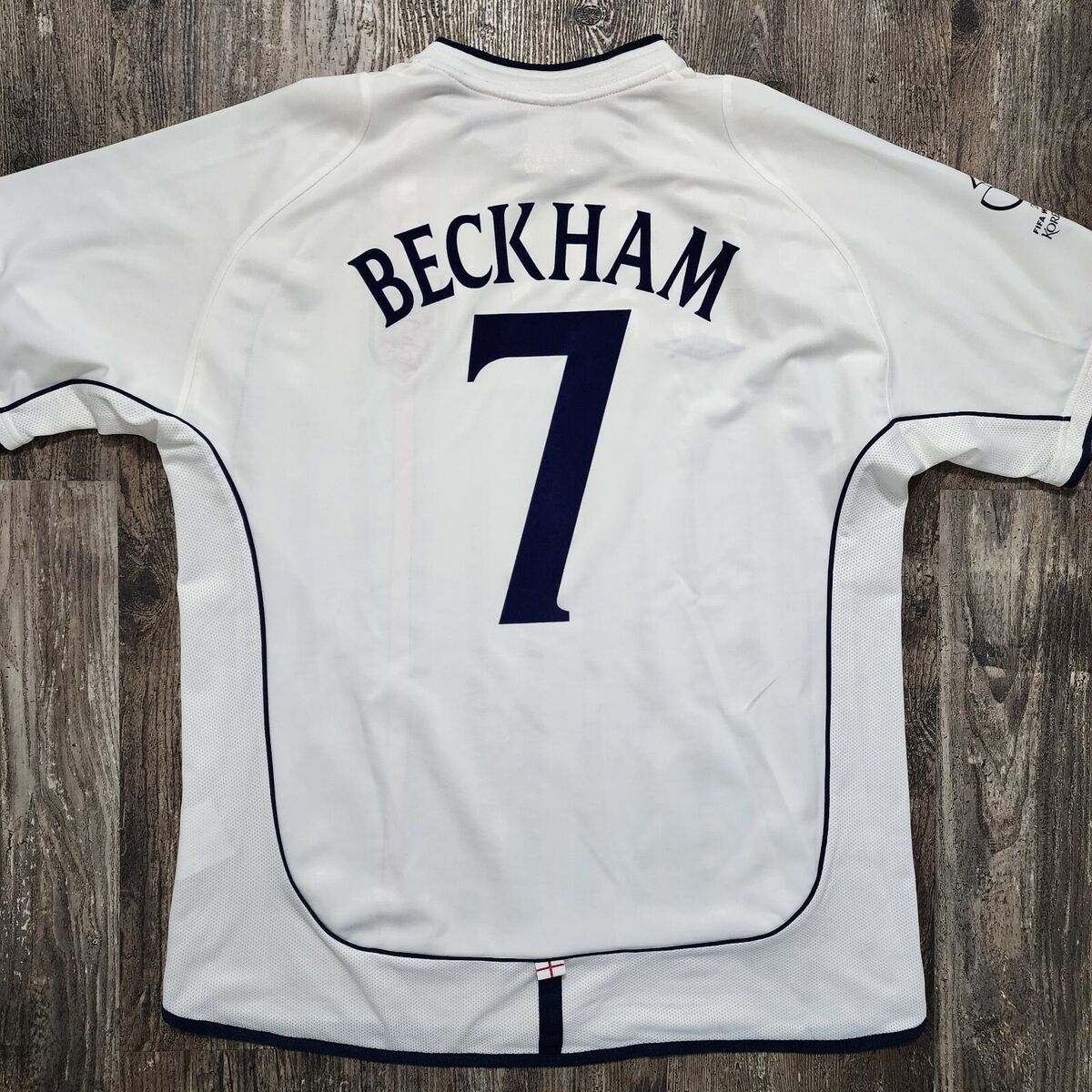 2002 Umbro England Home Soccer Jersey David Beckham Men XL 2002 Umbro England Home Soccer Jersey David Beckham Men XL