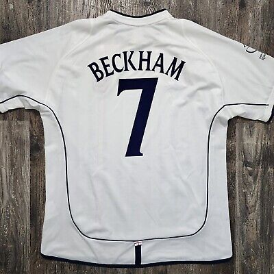 2002 Umbro England Home Soccer Jersey David Beckham Men XL 2002 Umbro England Home Soccer Jersey David Beckham Men XL