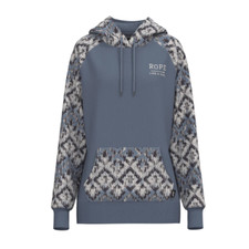 Hooey Youth Girl's "Rope Like A Girl" Aztec Blue White Hoodie HH1228BLWH-Y